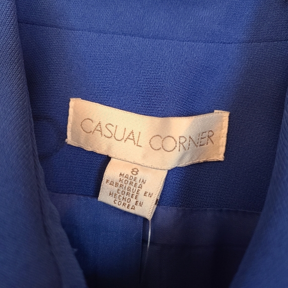 NWT Casual Corner Blue Button Down Blazer in size 8 - Picture 4 of 9